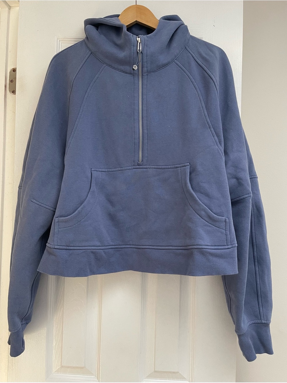 Lululemon Scuba Half-Zip Hooded Sweatshirt in Slate Blue
